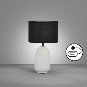 Lampa stołowa Face Fischer&Honsel E14 1x25W biały ceramika