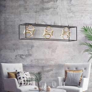 Lampa Wisząca Gesa Fischer&Honsel LED 3x19W czarny metal