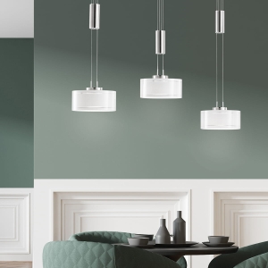 Lampa Wisząca Lavin Fischer&Honsel LED 3x9W w kolorze niklu metal
