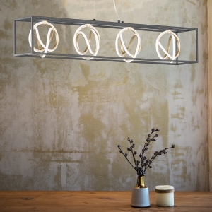 Lampa Wisząca Gisi Fischer&Honsel LED 4x15W czarny metal