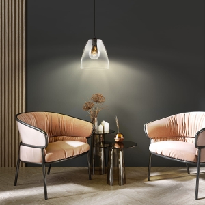 Lampa Wisząca Miro Fischer&Honsel E27 1x40W piaskowo-czarny metal