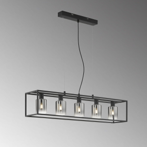 Lampa Wisząca Iska Fischer&Honsel E14 5x10W piaskowo-czarny metal