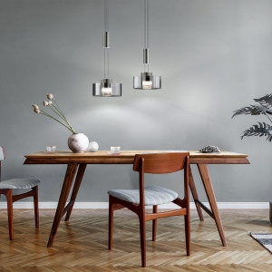 Lampa Wisząca Lavin Fischer&Honsel LED 2x9W w kolorze niklu metal