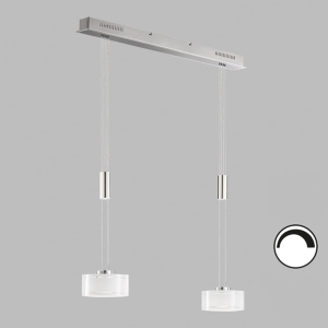 Lampa Wisząca Lavin Fischer&Honsel LED 2x9W w kolorze niklu metal