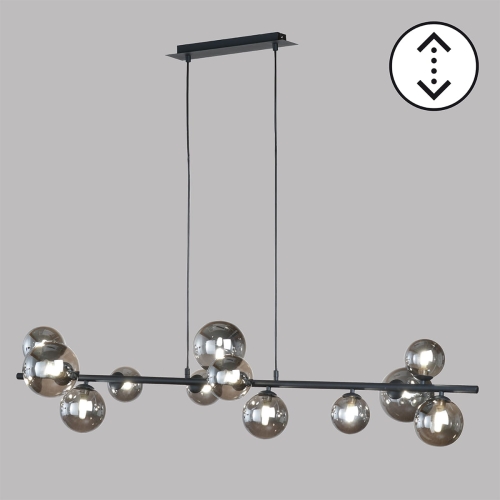 Lampa Wisząca Bala Fischer&Honsel G9 - LED 12x3W piaskowo-czarny metal