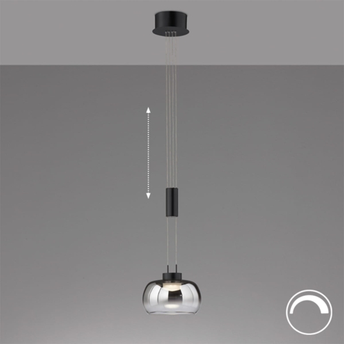 Lampa Wisząca Arosa Fischer&Honsel LED 1x9W piaskowo-czarny metal