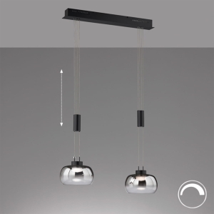 Lampa Wisząca Arosa Fischer&Honsel LED 2x9W piaskowo-czarny metal