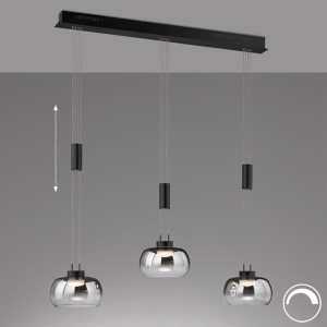 Lampa Wisząca Arosa Fischer&Honsel LED 3x9W piaskowo-czarny metal