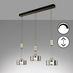 Lampa Wisząca Lavin Fischer&Honsel LED 3x9W piaskowo-czarny metal