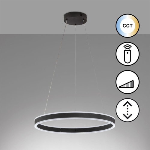 Lampa Wisząca Sirko Fischer&Honsel LED 1x54W piaskowo-czarny metal
