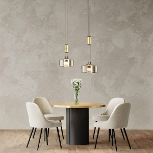 Lampa Wisząca Lavin Fischer&Honsel LED 2x9W piaskowo-czarny metal