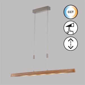 Lampa Wisząca SHINE-WOOD Fischer&Honsel LED 5x5,5W w kolorze niklu metal