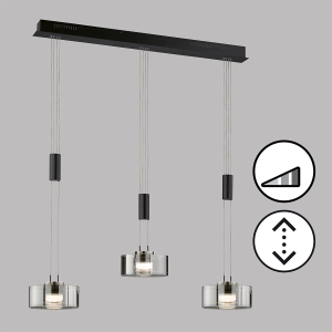 Lampa Wisząca Lavin Fischer&Honsel LED 3x9W piaskowo-czarny metal