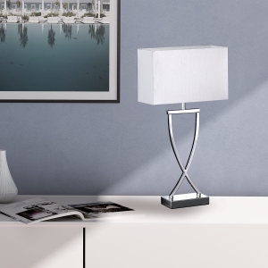 Lampa stołowa Anni Fischer&Honsel E27 1x40W w kolorze chromu metal