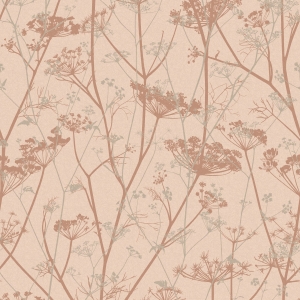Tapeta Clarissa Hulse WILD CHERVIL WALLPAPER – SHELL & ROSE GOLD 120372