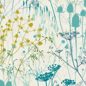 Tapeta Clarissa Hulse SUMMER BORDER WALLPAPER – VERDIGRIS 120387