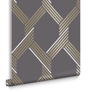 Tapeta dekoracyjna Graham&Brown Balance VECTOR GRAPHITE GOLD 105469