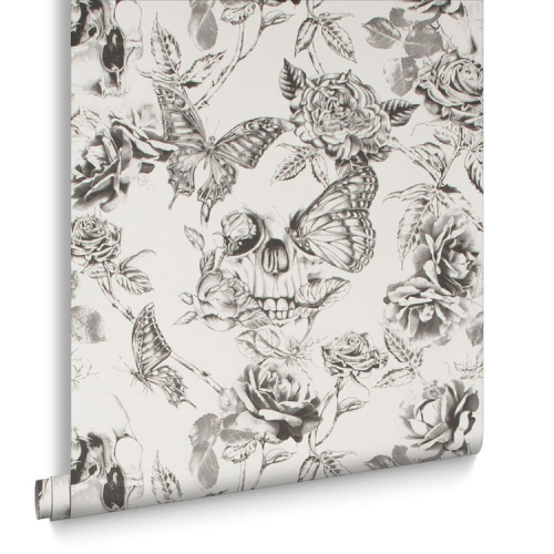 Tapeta dekoracyjna Graham&Brown Curiosity SKULL ROSES 104560