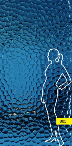 Panel dekoracyjny Studio Creative Shop ze stali nierdzewnej – BLUE fala 005