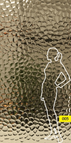 Panel dekoracyjny Studio Creative Shop ze stali nierdzewnej – CHAMPAGNE fala 005