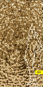 Panel dekoracyjny Studio Creative Shop ze stali nierdzewnej – GOLD fala 001