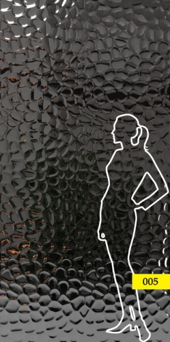 Panel dekoracyjny Studio Creative Shop ze stali nierdzewnej – BLACK fala 005