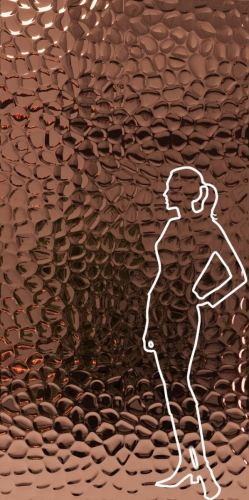 Panel dekoracyjny Studio Creative Shop ze stali nierdzewnej – COPPER fala 005