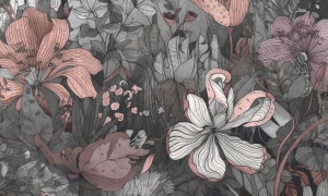 Grafika Rauv Underwater Pale Blossom 0043-1-WO