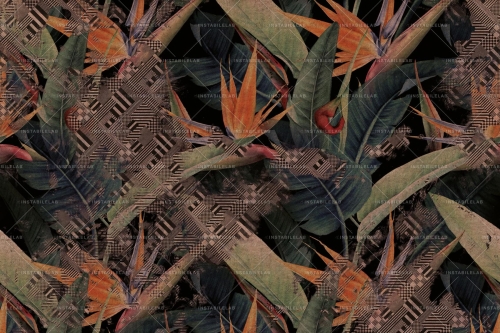 Vivienne-carta-da-parati-decorativa-geometrica-oro-rosa-foglie-fiori-natura-Instabilelab.jpg