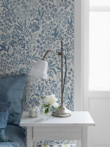 Tapeta dekoracyjna Boras Tapeter Blue & White Nocturne 6145