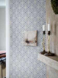 Tapeta dekoracyjna Boras Tapeter Blue & White Ester 6148