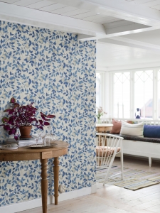 Tapeta dekoracyjna Boras Tapeter Blue & White Citronträd 6149