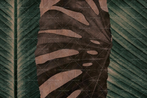 Claire-carta-da-parati-originale-moderna-foglie-oro-rosa-natura-Instabilelab.jpg