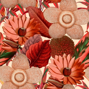 Tapeta MINDTHEGAP Florilegium Water Lilies Taupe WP20317