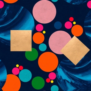 Tapeta MINDTHEGAP Art of Abstract Pseudomorph in Blue WP20329