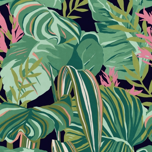 Tapeta MINDTHEGAP Palm Springs Tropical Foliage Anthracite WP20366