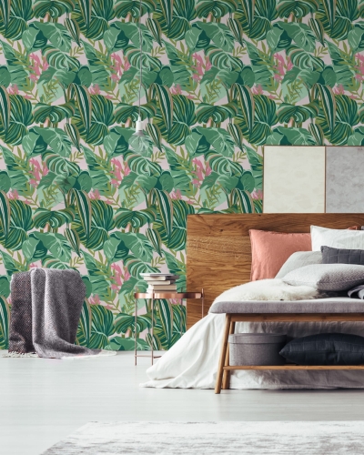 MINDTHEGAP Palm Springs Tropical Foliage Anthracite WP20367