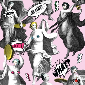 Tapeta MINDTHEGAP Nouvelle Pop Watch Out! Pink WP20385