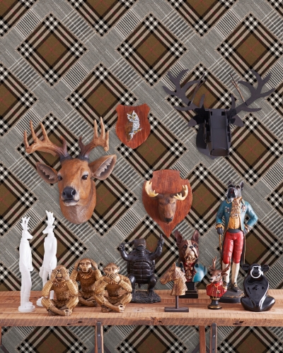 MINDTHEGAP World of Fabrics Patchwork British Mid Brown WP20390