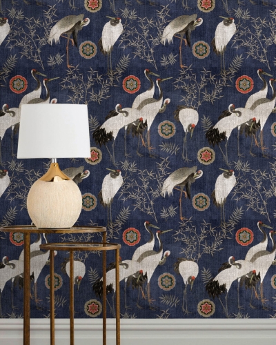 MINDTHEGAP World of Fabrics Tsuru Indigo WP20392