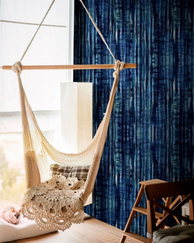 MINDTHEGAP World of Fabrics Tie Dye Indigo WP20393