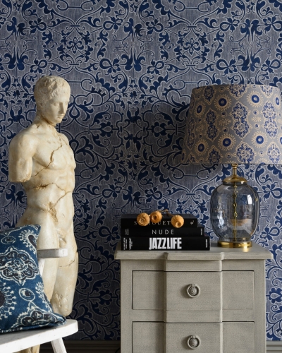 MINDTHEGAP Indigo Addiction Deco Trellis WP20508