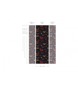 Wallcolors Tapeta Butterflies Navy Blue
