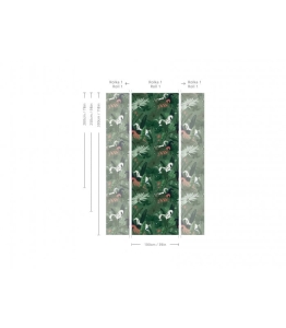 Wallcolors Tapeta Dream Horses Green