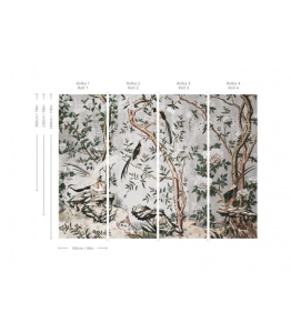 Wallcolors Tapeta Gray Chinoiserie