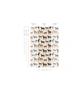 Wallcolors Tapeta Horses Beige