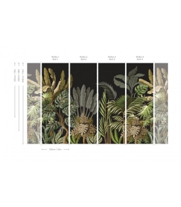 Wallcolors Tapeta Jungle Black