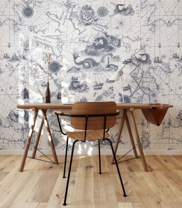 Wallcolors Tapeta Ocean Map
