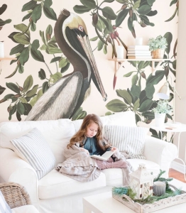 Wallcolors Tapeta Spring Pelicans