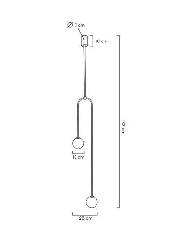 MOOSEE lampa wisząca LOW złota